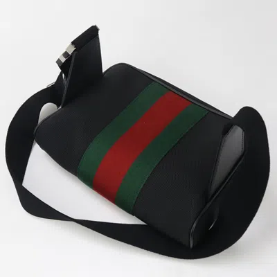 Pre-owned Gucci Black Canvas Fanny Pack Sling Bag ()