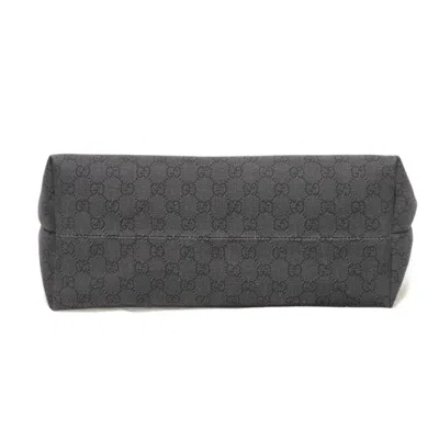 Pre-owned Gucci Black Denim Leather Shoulder Bag Tote Bag ()