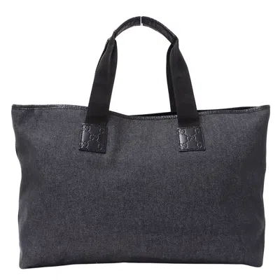 Pre-owned Gucci Black Denim Tote Bag ()