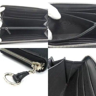 Pre-owned Gucci Black Gg Canvas Long Wallet (bi-fold) ()