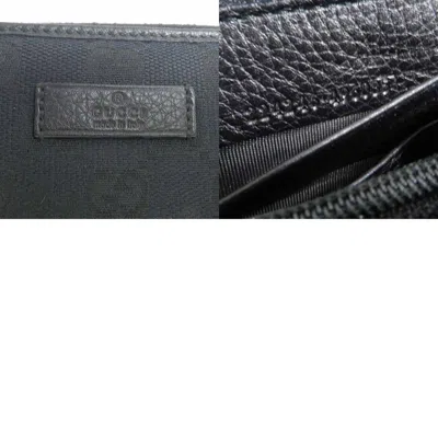 Pre-owned Gucci Black Gg Canvas Long Wallet (bi-fold) ()