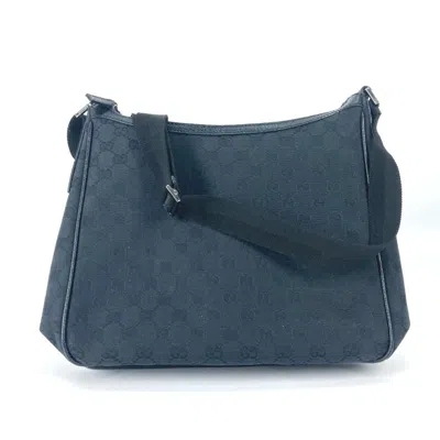 Pre-owned Gucci Black Gg Canvas Shoulder Bag ()