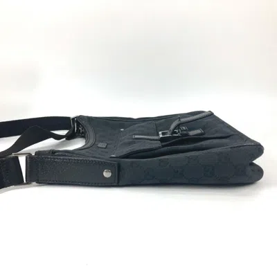 Pre-owned Gucci Black Gg Canvas Shoulder Bag ()