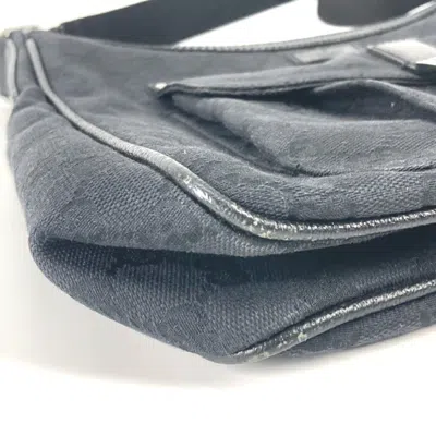 Pre-owned Gucci Black Gg Canvas Shoulder Bag ()