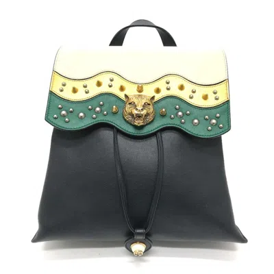 Pre-owned Gucci Black Leather Backpack ()