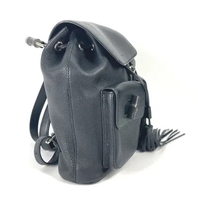 Pre-owned Gucci Black Leather Backpack ()