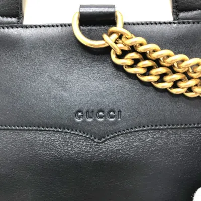 Pre-owned Gucci Black Leather Backpack ()