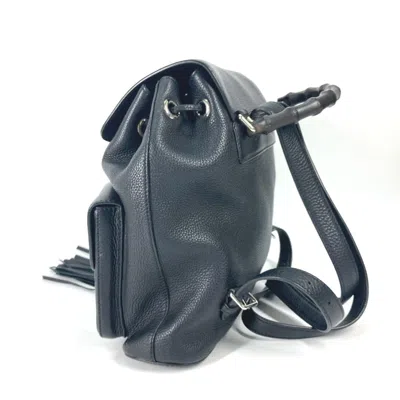 Pre-owned Gucci Black Leather Backpack ()
