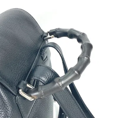 Pre-owned Gucci Black Leather Backpack ()