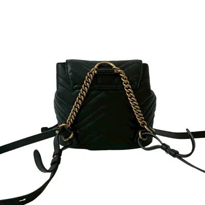Pre-owned Gucci Black Leather Backpack ()