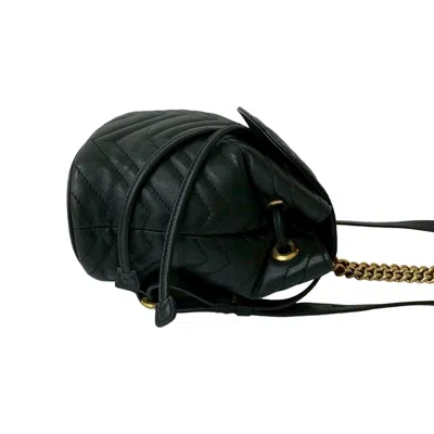 Pre-owned Gucci Black Leather Backpack ()