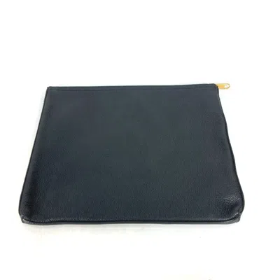Pre-owned Gucci Black Leather Clutch Bag Pouch ()
