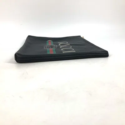 Pre-owned Gucci Black Leather Clutch Bag Pouch ()