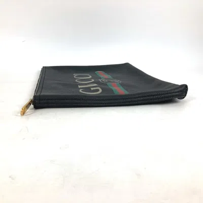 Pre-owned Gucci Black Leather Clutch Bag Pouch ()