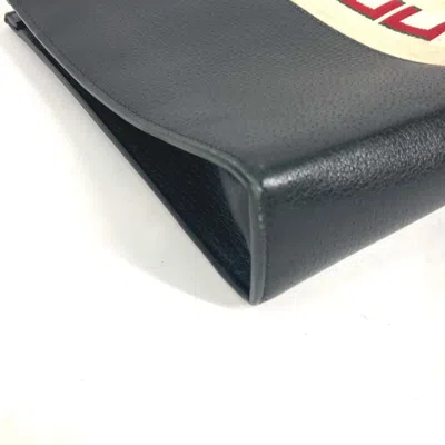 Pre-owned Gucci Black Leather Clutch Bag Pouch ()