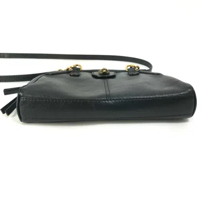Pre-owned Gucci Black Leather Clutch Bag Shoulder Bag ()