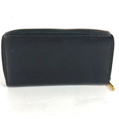 Pre-owned Gucci Black Leather Long Wallet (bi-fold) ()