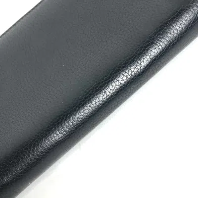 Pre-owned Gucci Black Leather Long Wallet (bi-fold) ()