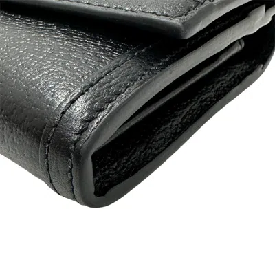 Pre-owned Gucci Black Leather Long Wallet (bi-fold) ()