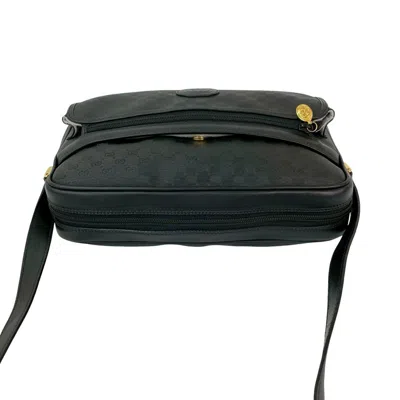 Pre-owned Gucci Black Leather Pvc Pochette Shoulder Bag ()