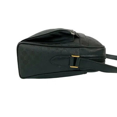 Pre-owned Gucci Black Leather Pvc Pochette Shoulder Bag ()