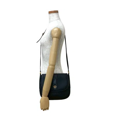 Pre-owned Gucci Black Leather Pvc Pochette Shoulder Bag ()