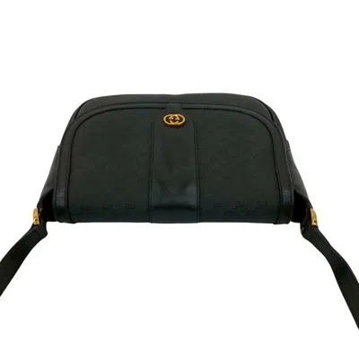 Pre-owned Gucci Black Leather Pvc Pochette Shoulder Bag ()