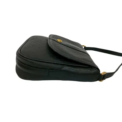 Pre-owned Gucci Black Leather Pvc Pochette Shoulder Bag ()