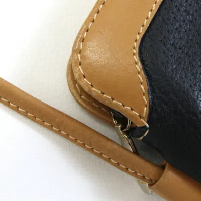 Pre-owned Gucci Black Light Brown Leather Pochette Shoulder Bag ()