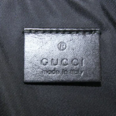 Pre-owned Gucci Black Nylon Canvas Leather Clutch Bag ()