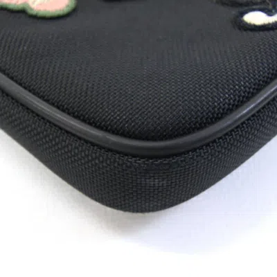 Pre-owned Gucci Black Nylon Canvas Leather Clutch Bag ()