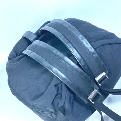 Pre-owned Gucci Black Nylon Leather Backpack ()