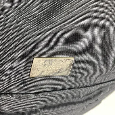 Pre-owned Gucci Black Nylon Leather Backpack ()