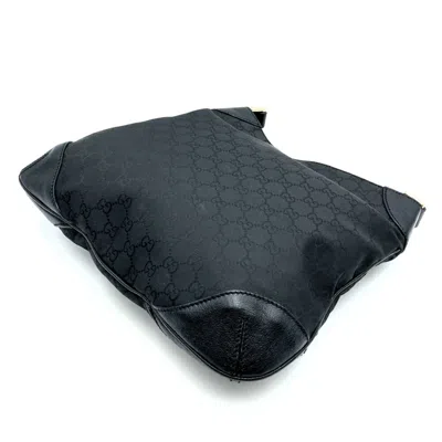 Pre-owned Gucci Black Nylon Leather Shoulder Bag ()
