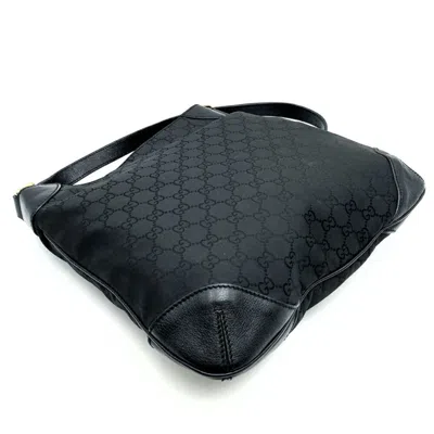 Pre-owned Gucci Black Nylon Leather Shoulder Bag ()
