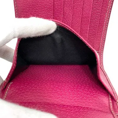 Pre-owned Gucci Black Pink Pvc Leather Wallet (tri-fold) () In Multi