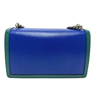 Pre-owned Gucci Blue Green Leather Shoulder Bag () In Multi