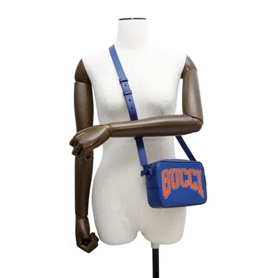 Pre-owned Gucci Blue Leather Shoulder Bag ()