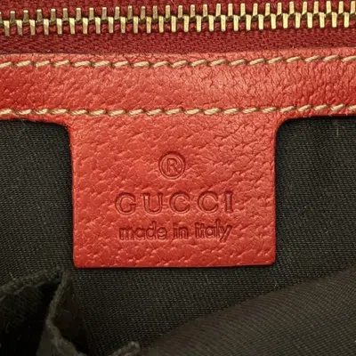 Pre-owned Gucci Blue Red Color Canvas Leather Shoulder Bag () In Multi