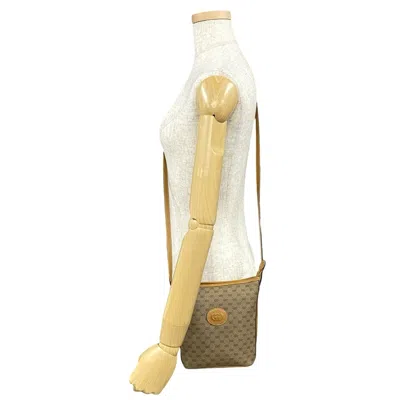 Pre-owned Gucci Brown Camel Leather Pvc Pochette Shoulder Bag ()