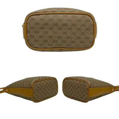 Pre-owned Gucci Brown Camel Leather Pvc Pochette Shoulder Bag ()