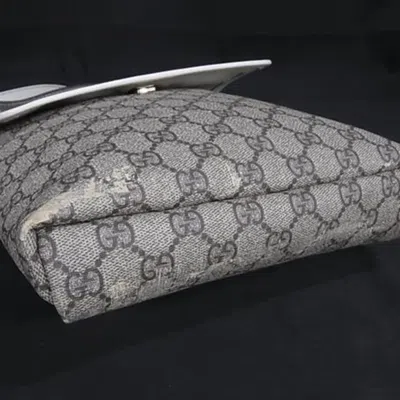 Pre-owned Gucci Brown Ivory Pvc Leather Shoulder Bag ()