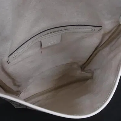 Pre-owned Gucci Brown Ivory Pvc Leather Shoulder Bag ()