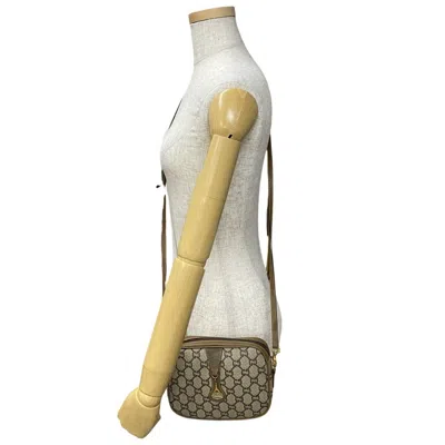 Pre-owned Gucci Brown Leather Pvc Pochette Shoulder Bag ()