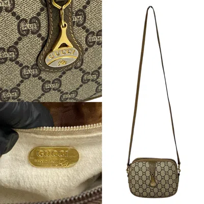 Pre-owned Gucci Brown Leather Pvc Pochette Shoulder Bag ()
