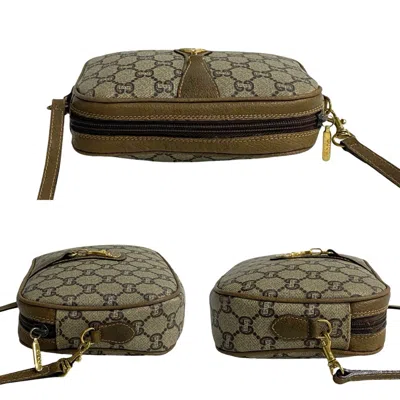 Pre-owned Gucci Brown Leather Pvc Pochette Shoulder Bag ()