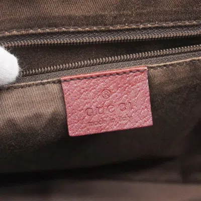 Pre-owned Gucci Brown Red Color Canvas Tote Bag () In Multi