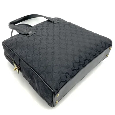 Pre-owned Gucci Gg Canvas Black Gg Canvas Handbag Tote Bag ()