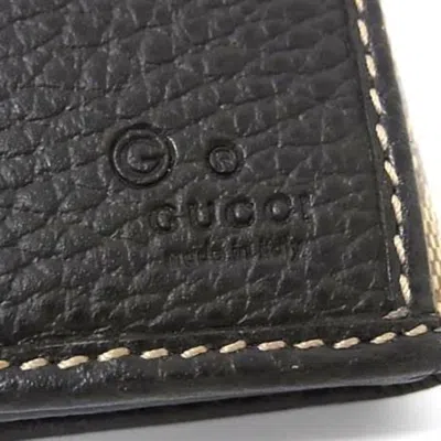Pre-owned Gucci Gg Crystal Beige Brown Gg Crystal Long Wallet (bi-fold) () In Multi