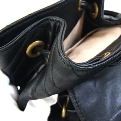 Pre-owned Gucci Gg Marmont Black Leather Backpack ()